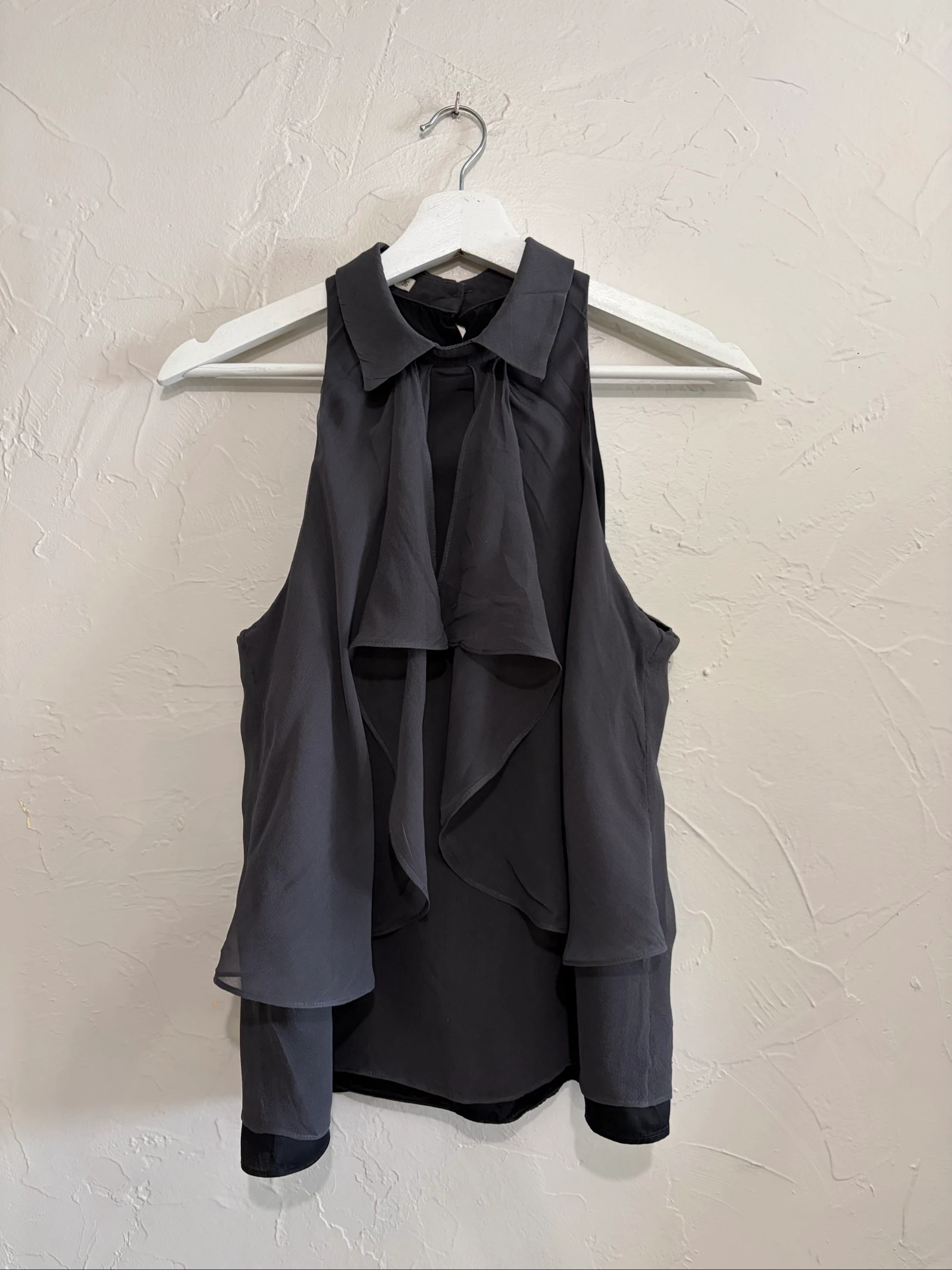Blusa cinza de seda Kookai tamanho 36 – photo 5